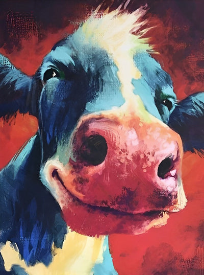 Vache Souriant Broderie Diamant
