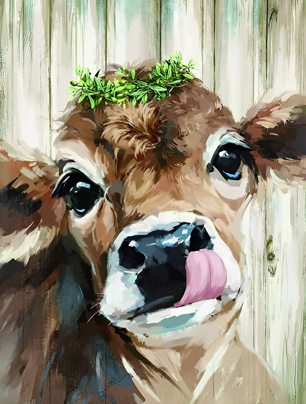 Veau avec une Couronne Broderie Diamant