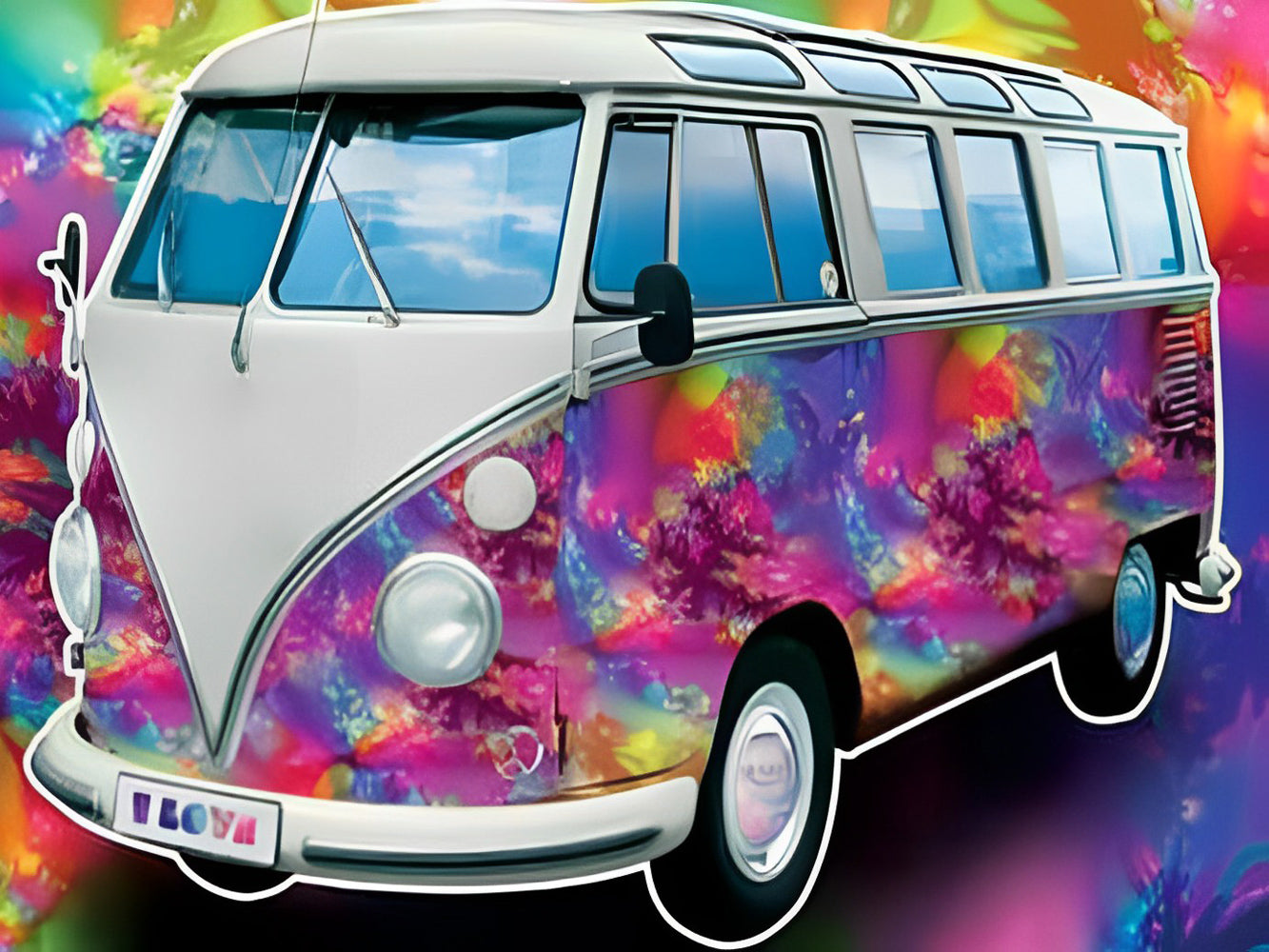 Véhicule de Fleurs Broderie Diamant