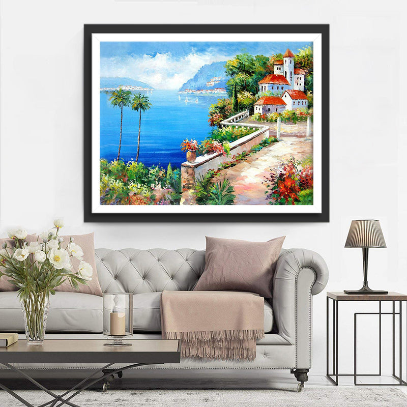 Villa au Bord de la Mer Broderie Diamant