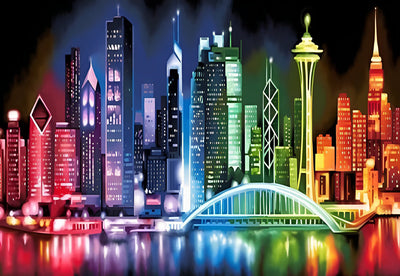 Ville Colorée Broderie Diamant