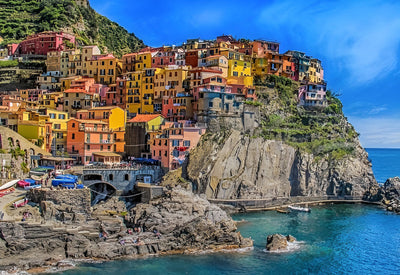 Ville Côtière Italienne Broderie Diamant