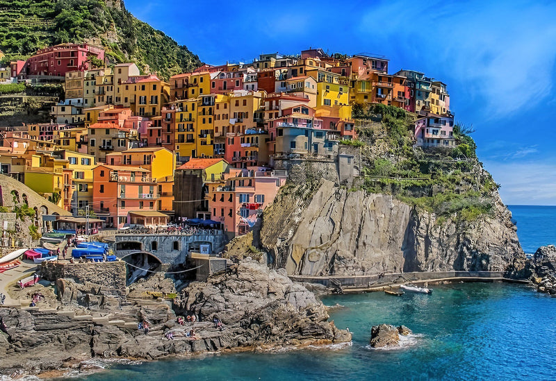 Ville Côtière Italienne Broderie Diamant