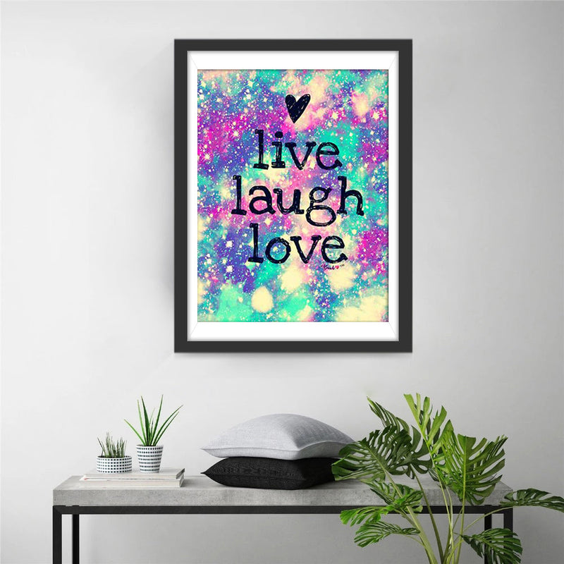 Vivre, Rire et Aimer Broderie Diamant