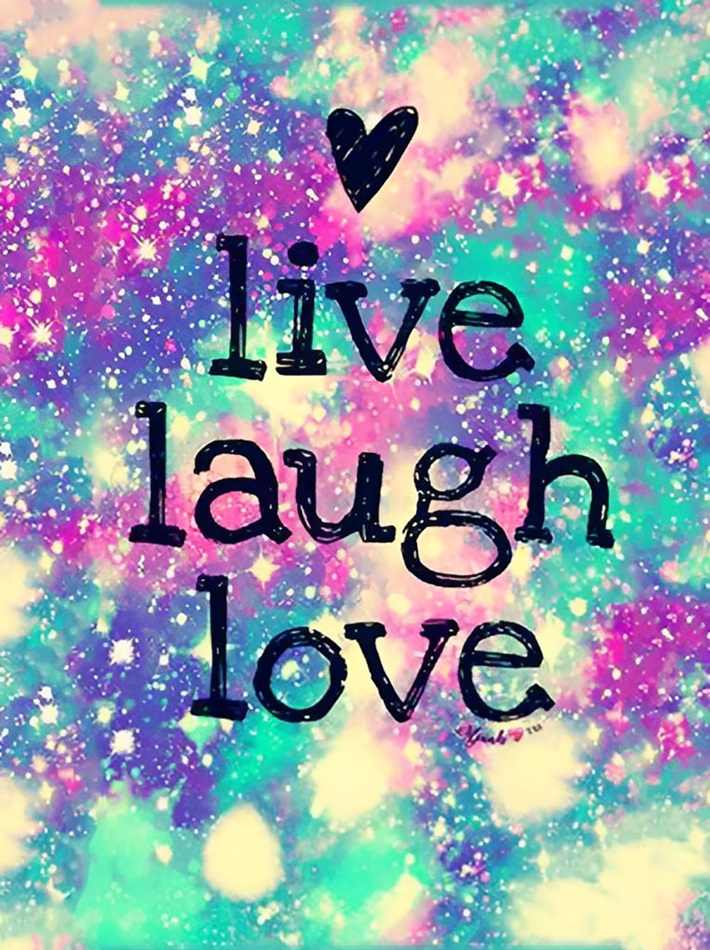 Vivre, Rire et Aimer Broderie Diamant