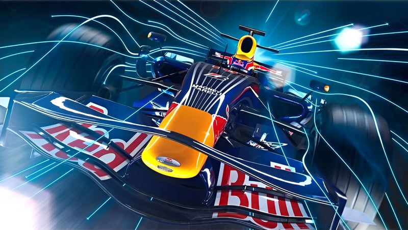 Voiture de Course en Plein Essor Broderie Diamant