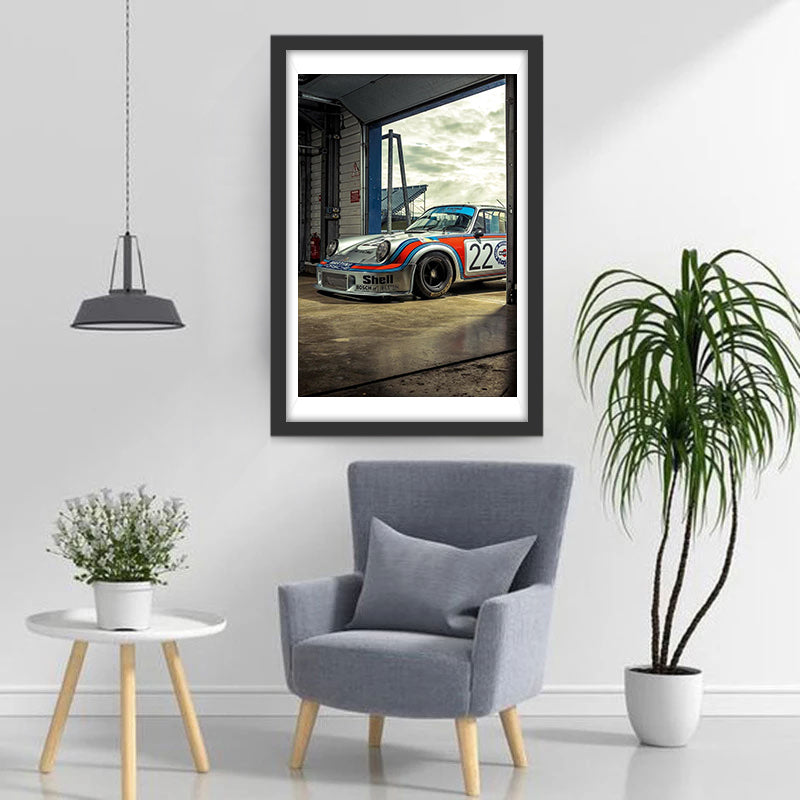 Voiture de Course Numéro 22 Broderie Diamant