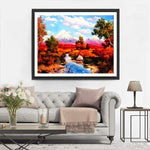 Volcan et Forêt Broderie Diamant