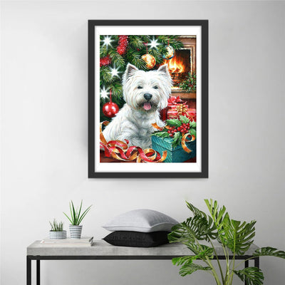 Yorkshire Terrier Blanc Broderie Diamant